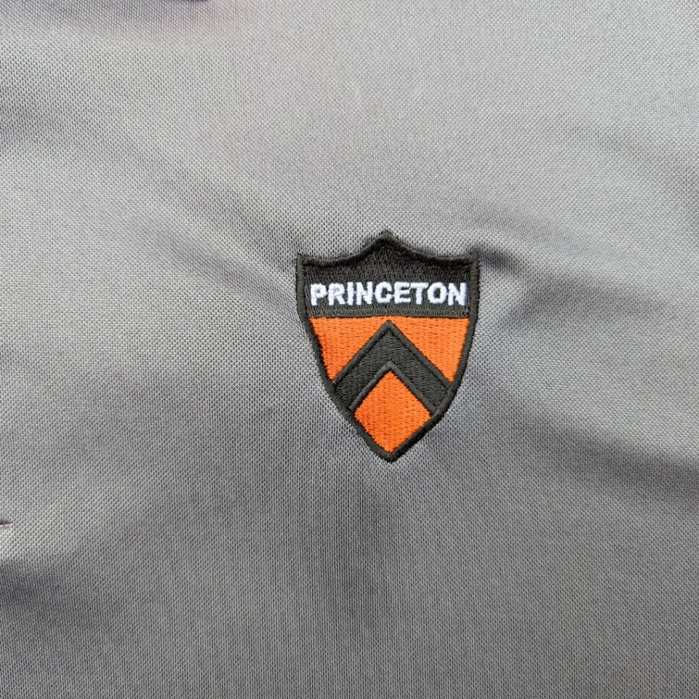 Princeton University Nike Men's Dri-Fit Gray Orange Polo Sz Large EUC - Picture 4 of 7